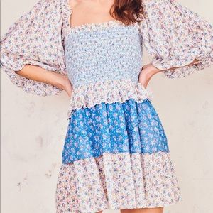 LoveShackFancy Shaw dress vista blue